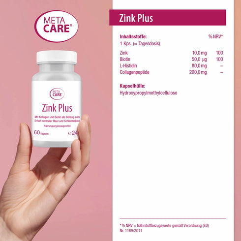 META-CARE Zink Plus Inhaltsstoffe